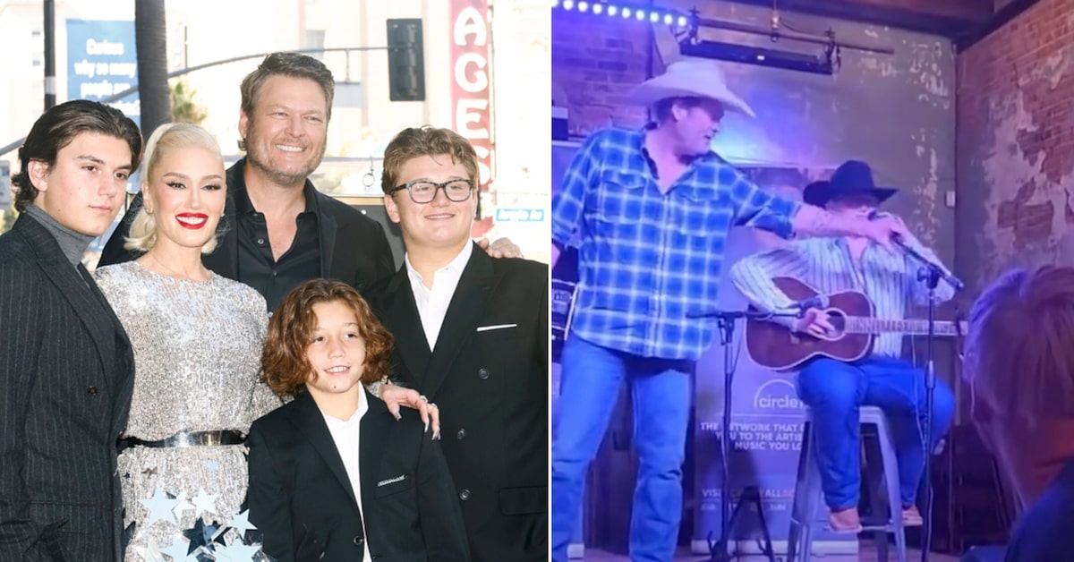 Gwen Stefani's Son Zuma Makes Country Debut at Blake Shelton's Bar
