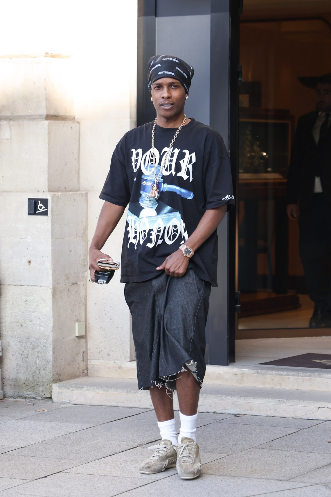 A$AP Rocky was spotted at Patek Philippe Place Vendôme in Paris.