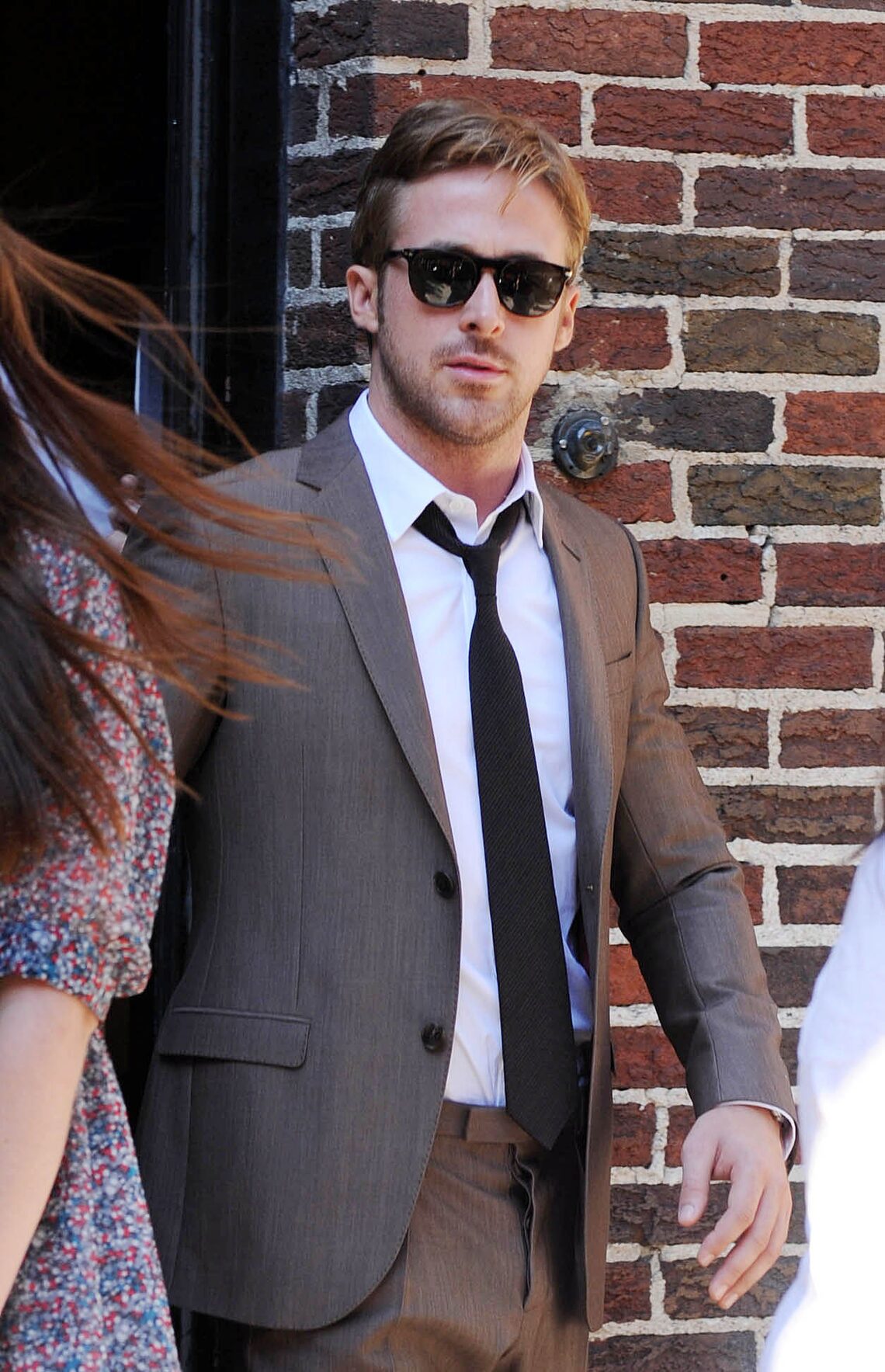 Ryan Gosling made his exit from the "David Letterman Show" in NYC on Wednesday.