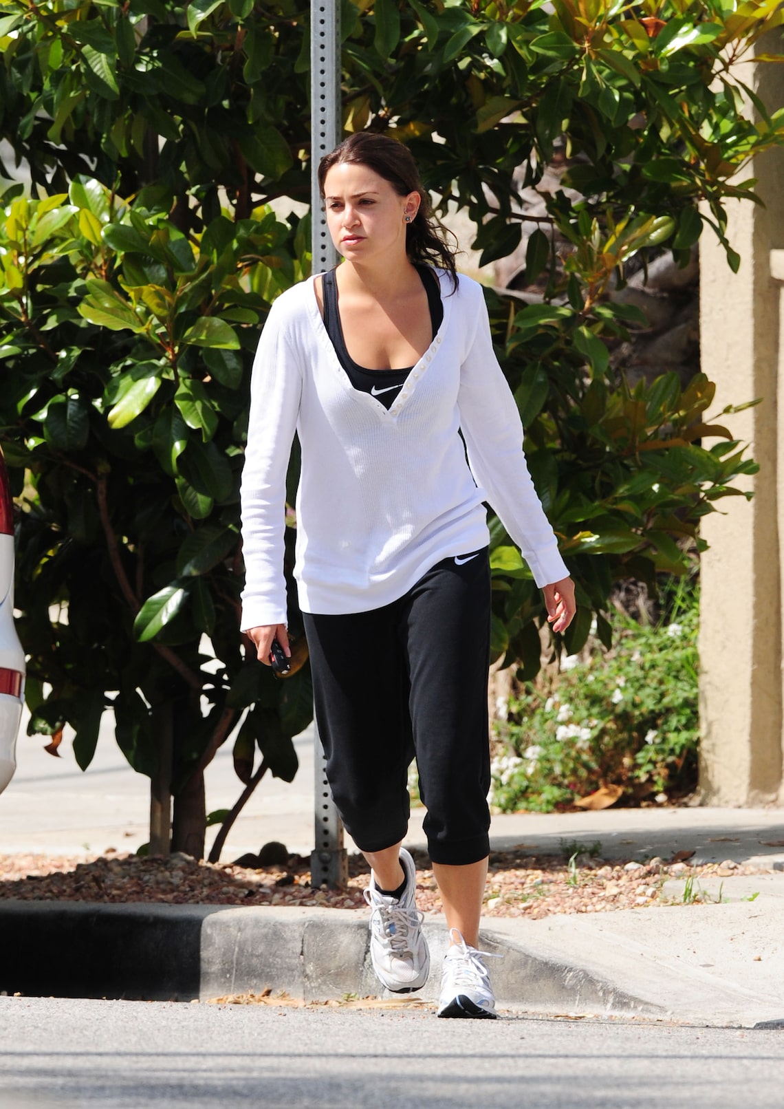 "New Moon" star Nikki Reed takes a break from filming the bloodthirsty flick to stretch in Los Angeles yoga class.