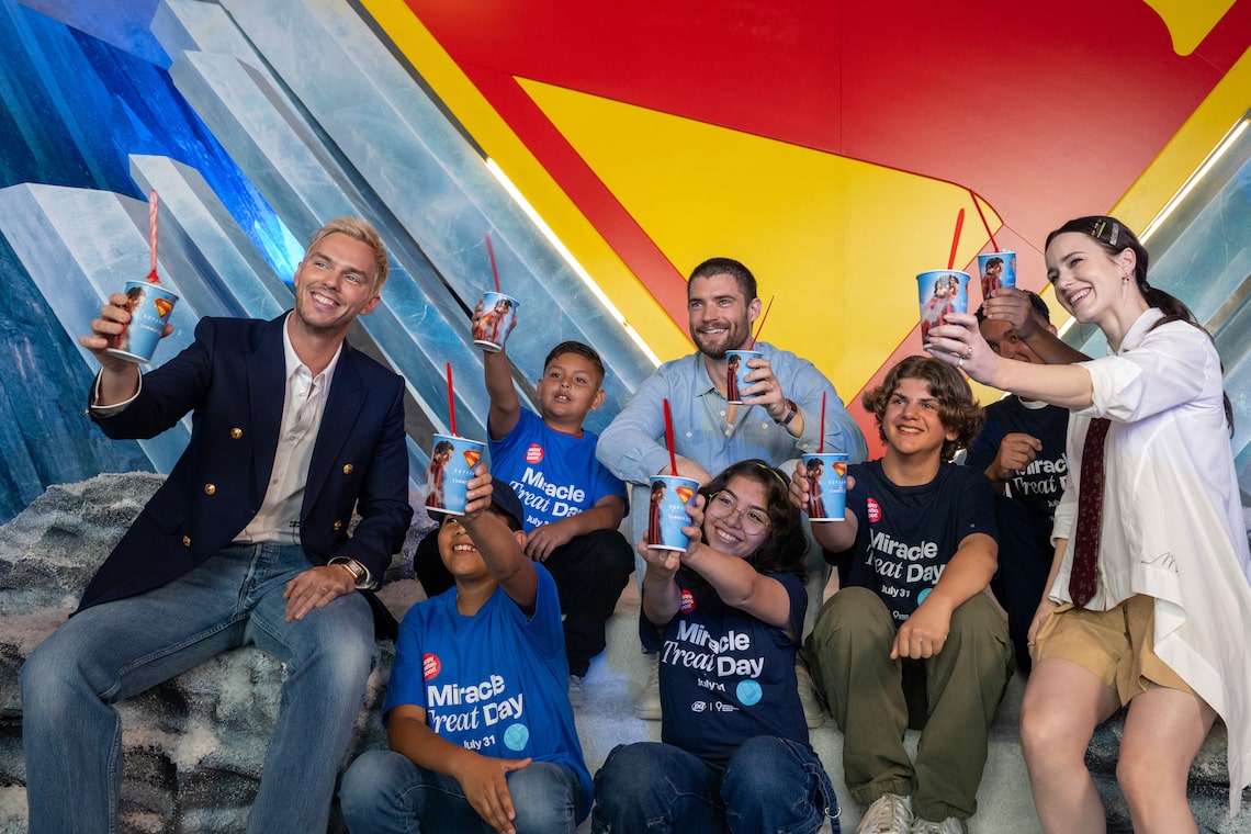 “Superman” stars Nicholas Hoult, Rachel Brosnahan and David Corenswet teamed up with DQ for a meet-and-greet with kids from Children’s Miracle Network Hospitals, just ahead of the DQ’s annual Miracle Treat Day. On July 31, at participating U.S. DQ locations, $1 or more will be donated to local children’s hospitals through Children’s Miracle Network Hospitals.