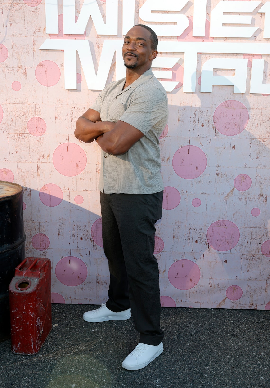 Anthony Mackie attended Peacock's "Twisted Metal" Season 2 Photo Call during 2025 Comic-Con International: San Diego on July 24, 2025.