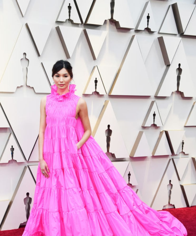 Pink oscar outlet dress 2019