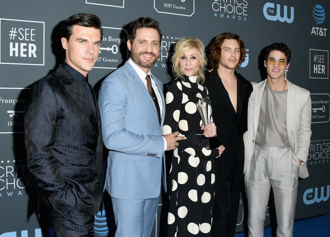 The cast of "Assassination of Gianni Versace" celebrated their win.