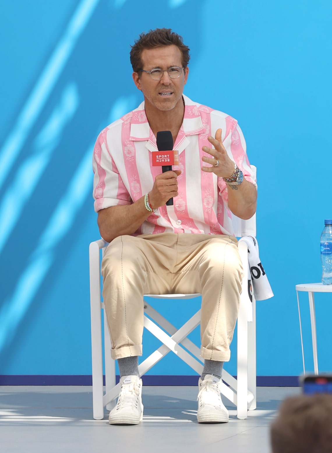 Ryan Reynolds spoke at The Influential Beach Show in Cannes.