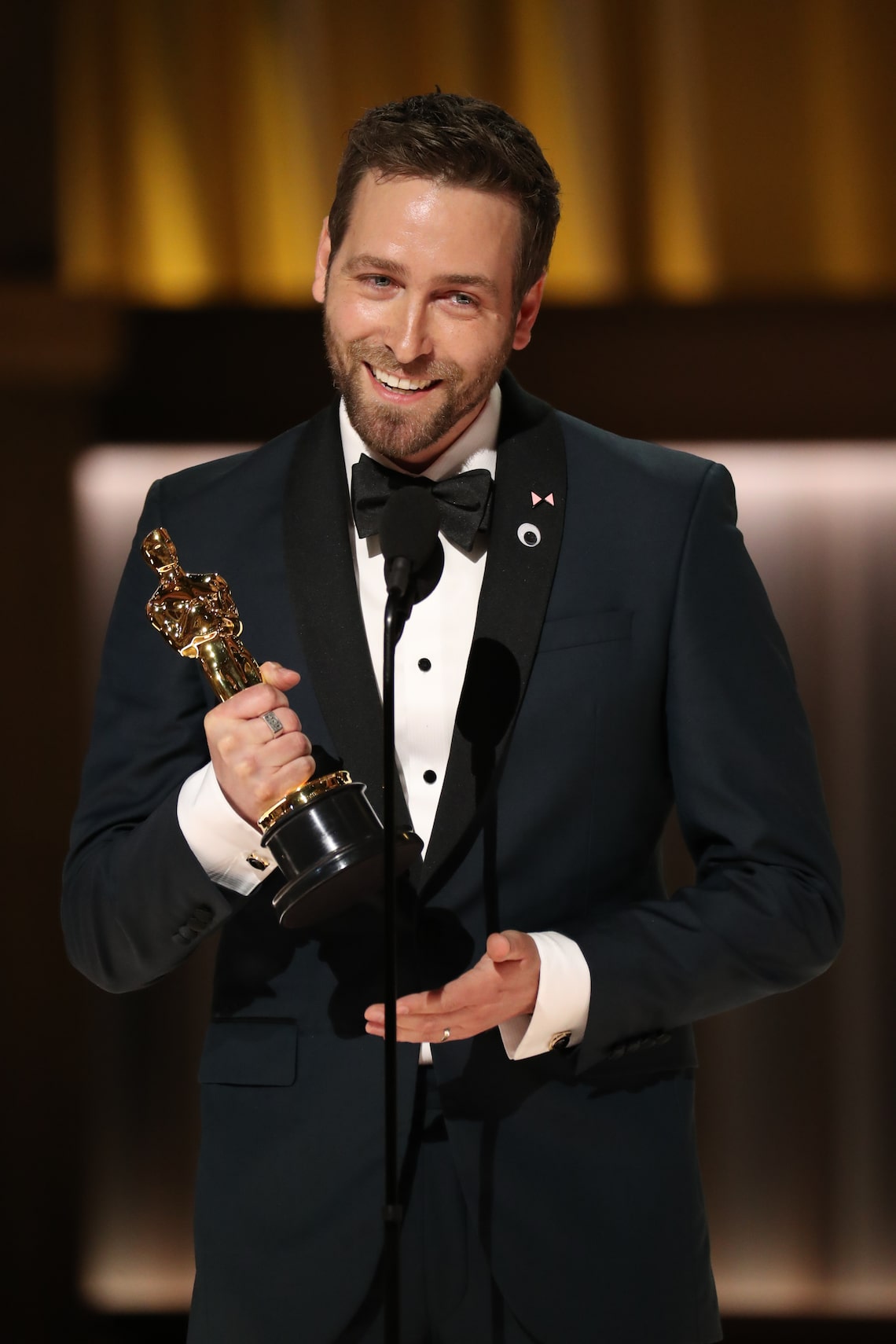 Paul Rogers accepts the Best Film Editing award for "Everything Everywhere All at Once" onstage during the 95th Annual Academy Awards.