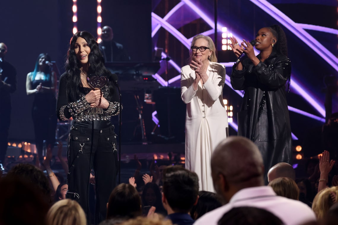 Cher accepts the Icon Award.