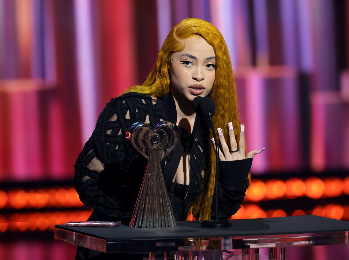Ice Spice accepts the Best New Hip-Hop Artist award.