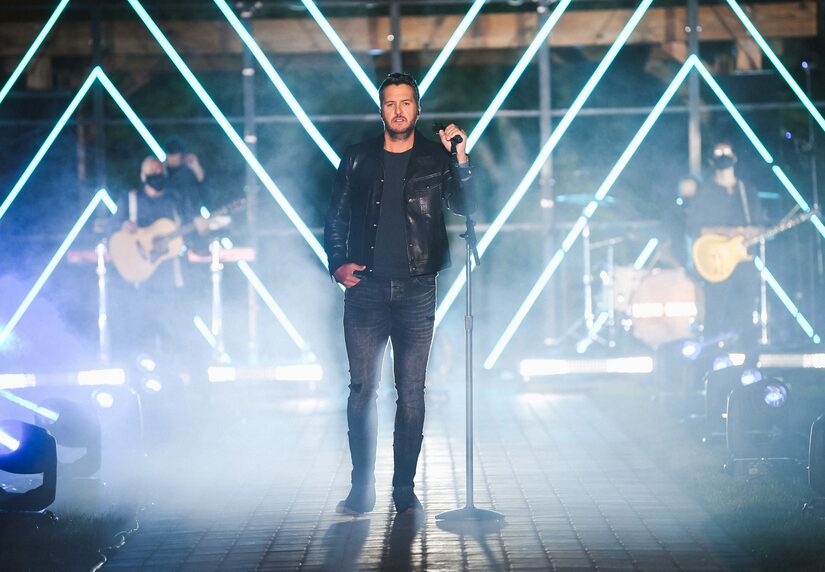 Luke Bryan Takes a Tumble After Slipping on Fan's Cellphone