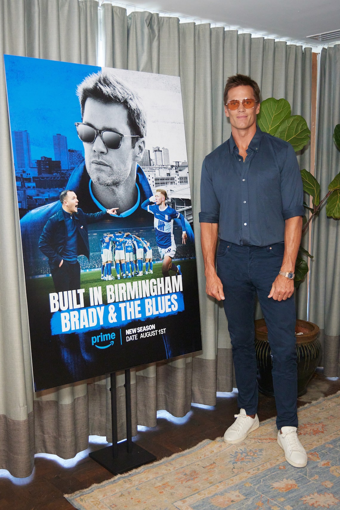 Tom Brady celebrated the launch of his new series “Built in Birmingham: Brady & the Blues” at Soho Beach House in Miami.