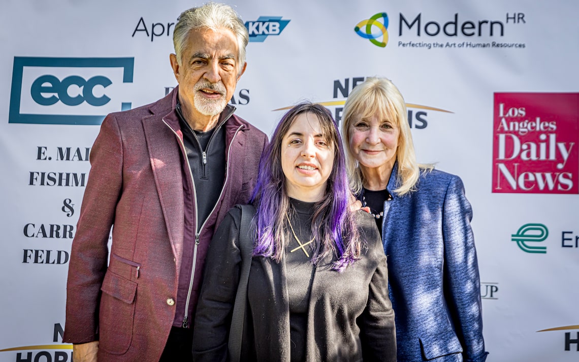 Joe Mantegna posed with his wife Arlene and daughter Mia at the New Horizons Annual Gala in Simi Valley, California.