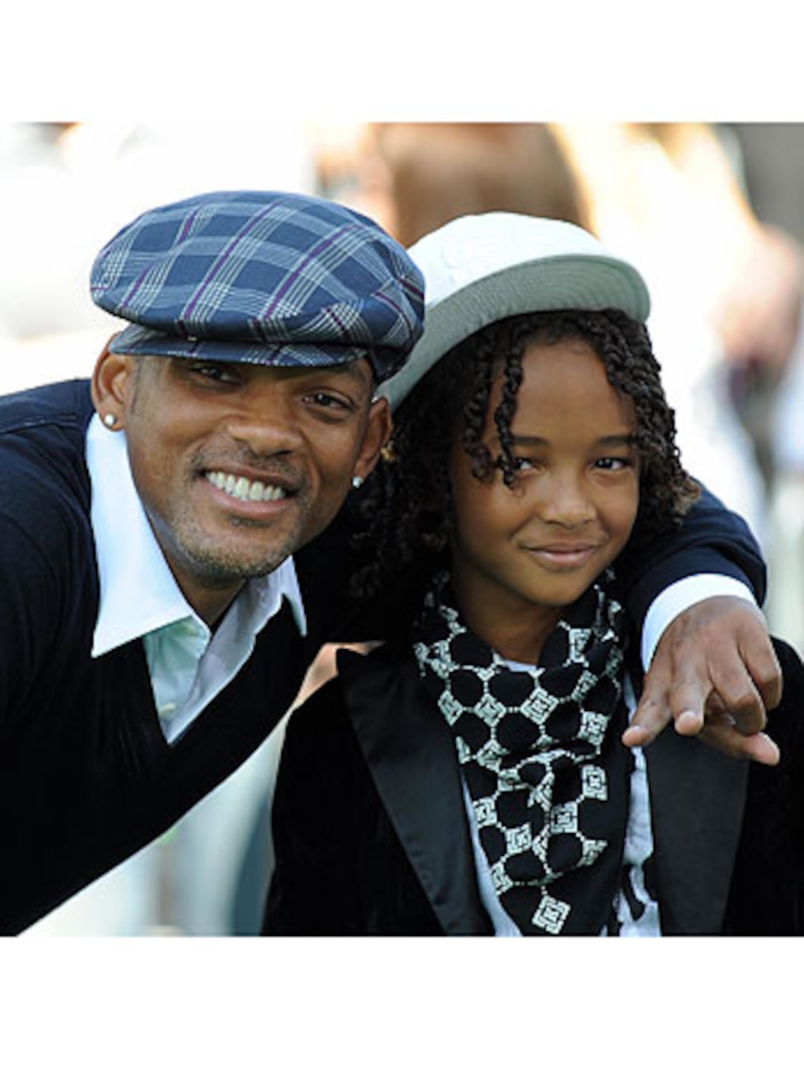 As if Will Smith and son Jaden couldn’t get any cuter — the two wore these sweet outfits for the "Madagascar" premiere. (Getty Images: Kevin Winter)