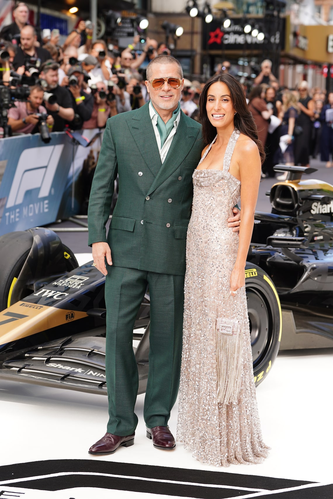Brad Pitt made it a date night at with GF Ines de Ramon at the London premiere of "F1."