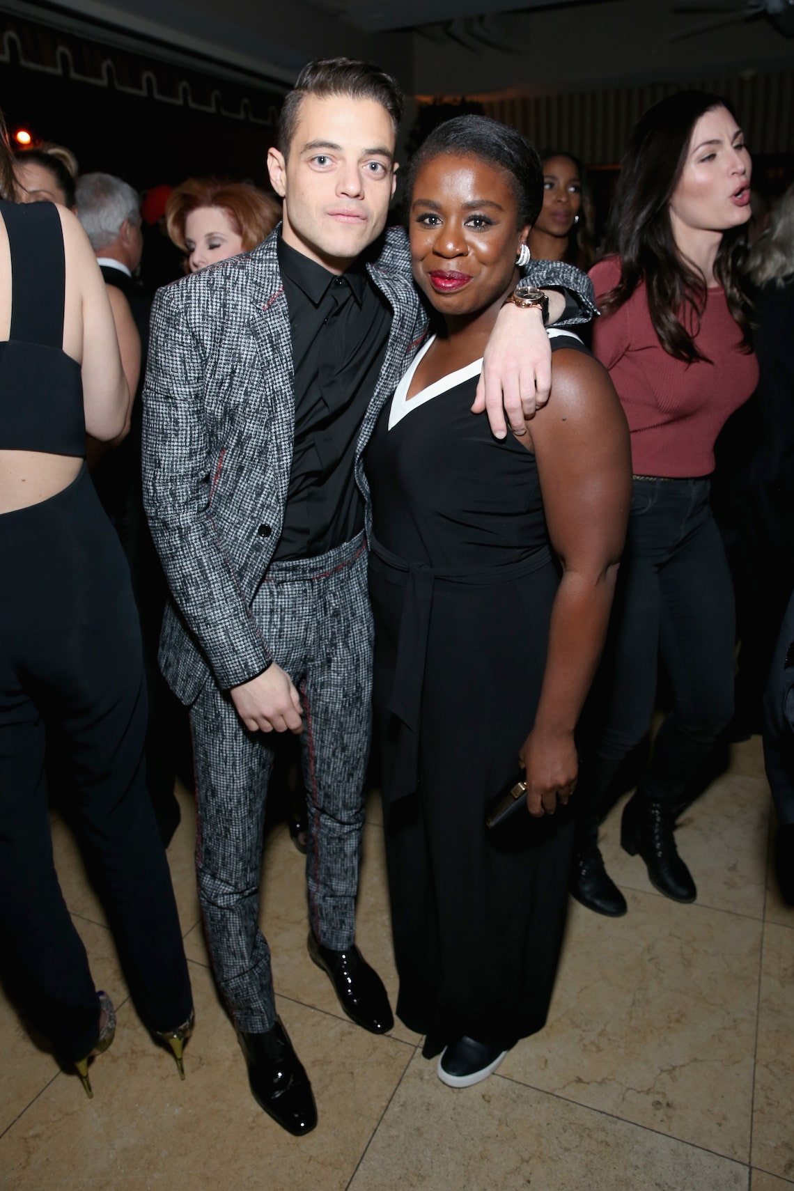 After the SAG Awards, stars attended the Weinstein Company & Netflix's 2017 SAG After Party in partnership with Absolut Elyx at Sunset Tower Hotel.