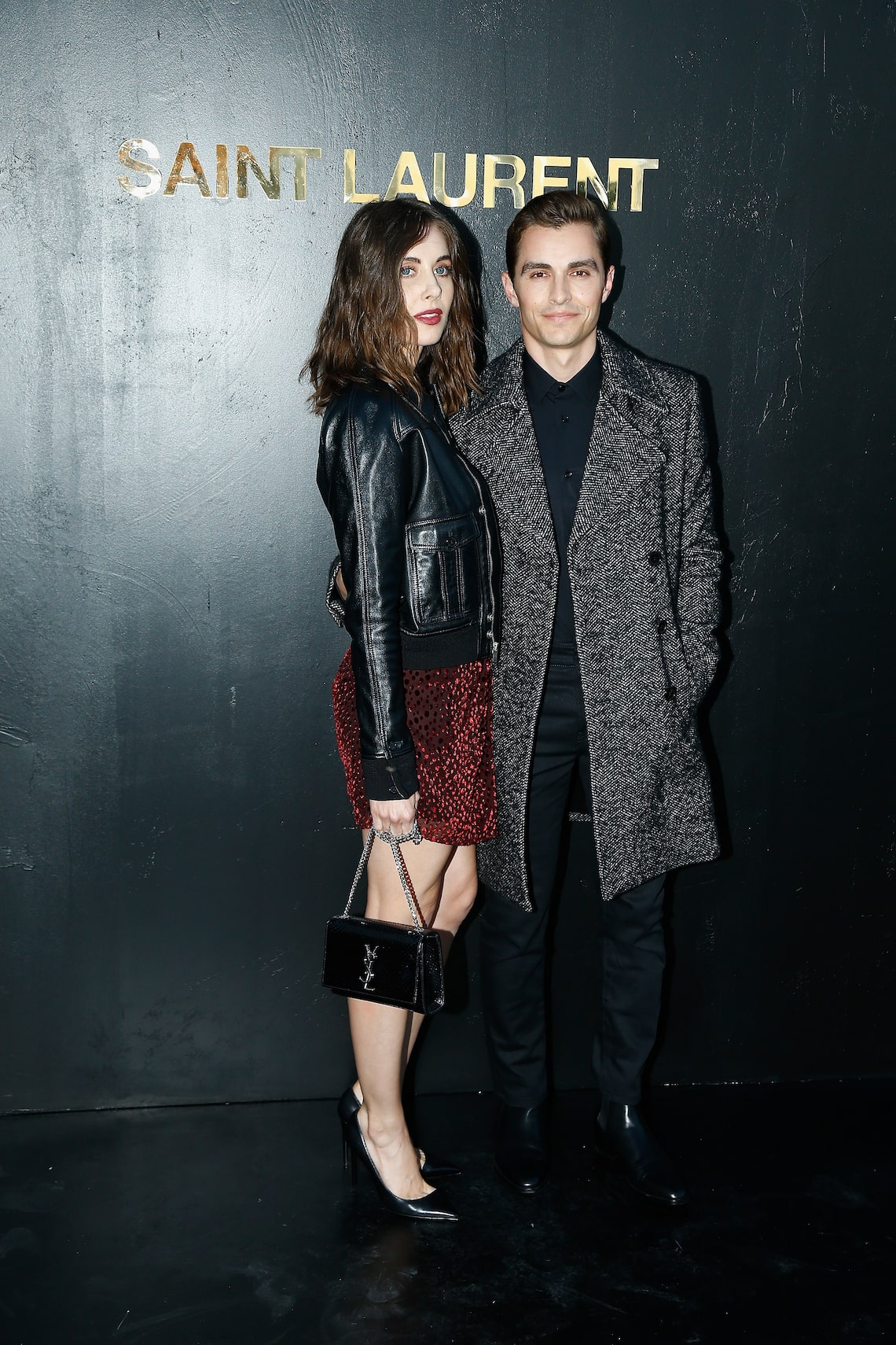 Alison Brie and Dave Franco attended the Saint Laurent show at Paris Fashion Week.