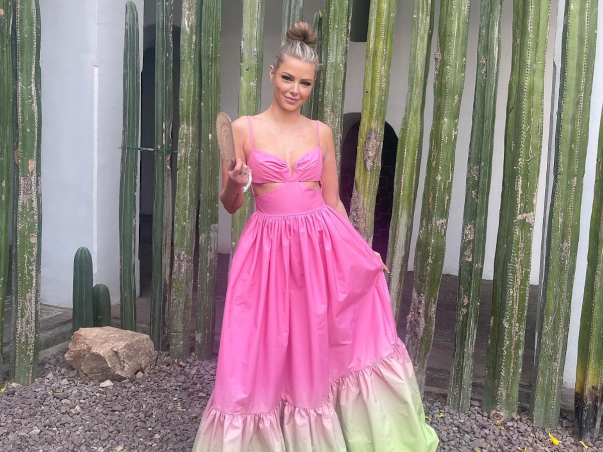 ariana madix pink dress Love Island Season 7, Episode 14 Ariana Madix Look Hot pink cutout maxi dress #loveisland #loveislandusa #arianamadix #fyp #outfitinspo #realitytv