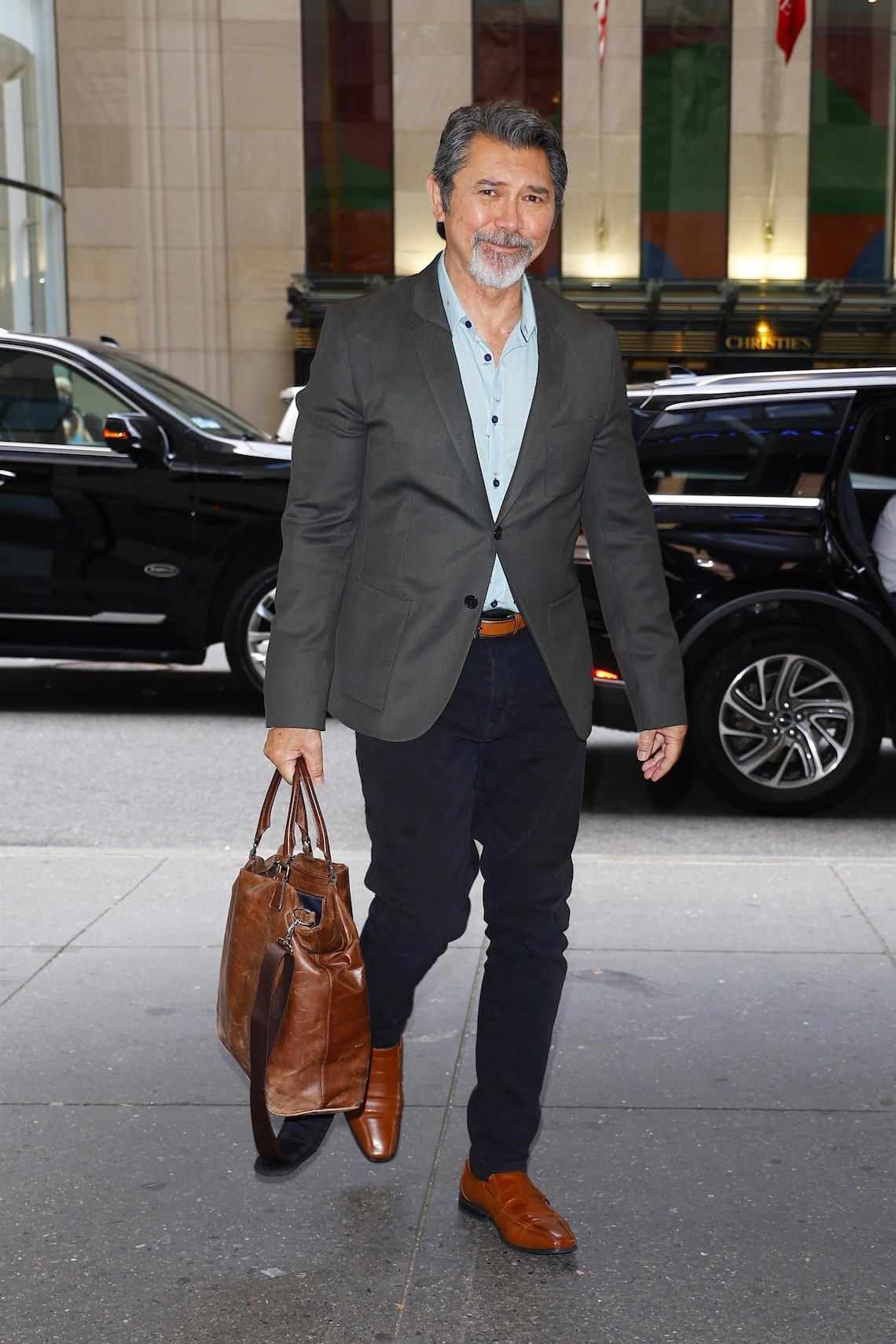 Lou Diamond Phillips was spotted arriving at NBC Rockefeller Center in NYC.