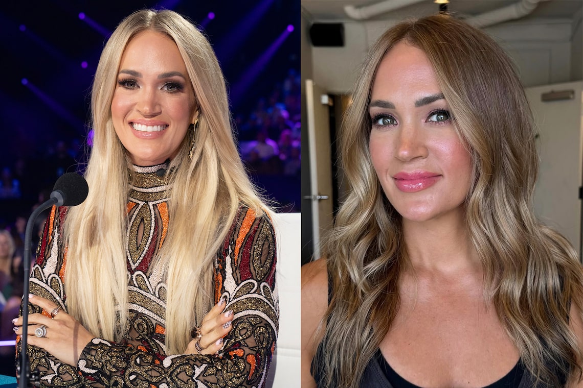 Carrie Underwood goes "bronde"! She debuted a darker 'do, posting, "Well, the last time I saw my natural hair color, I was probably about 12 years old, but I thought it might be time to give it a second chance. Thanks, @hairbykatelin_ at @parlour3beauty for helping me get back to my roots! #NewOldMe #Bronde"