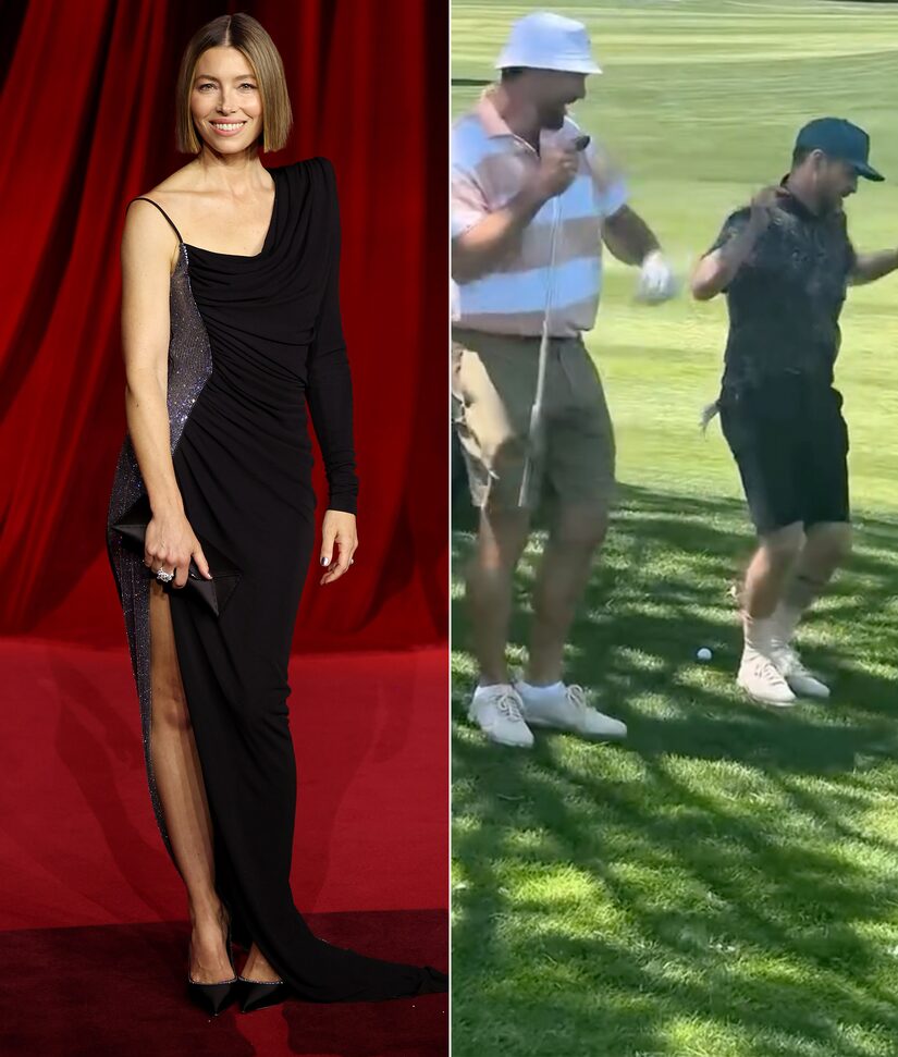 Jessica Biel Reacts to Justin Timberlake & Travis Kelce Dancing Video (Exclusive)