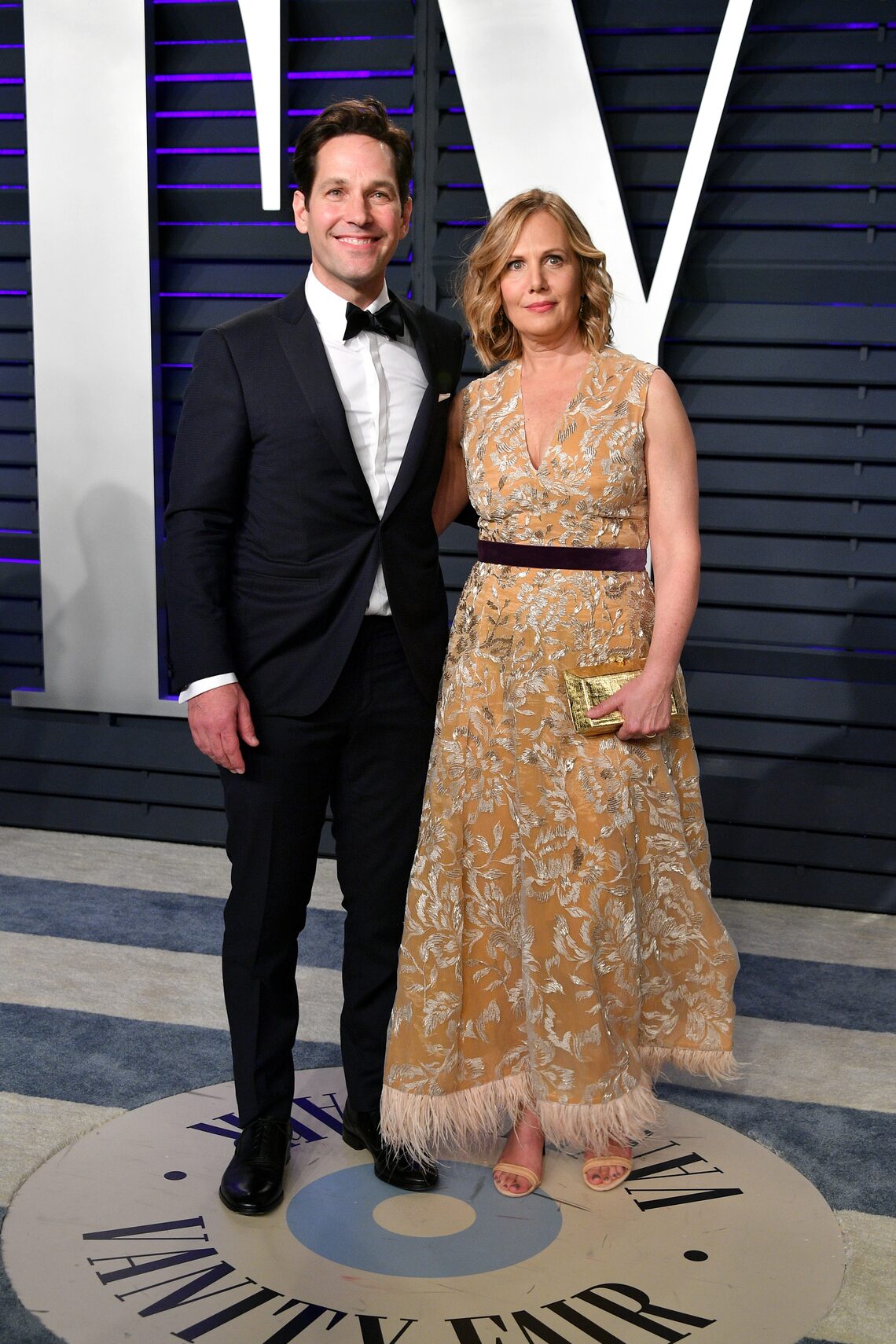 Paul Rudd and Julie Yaeger attend the 2019 Vanity Fair Oscar Party.