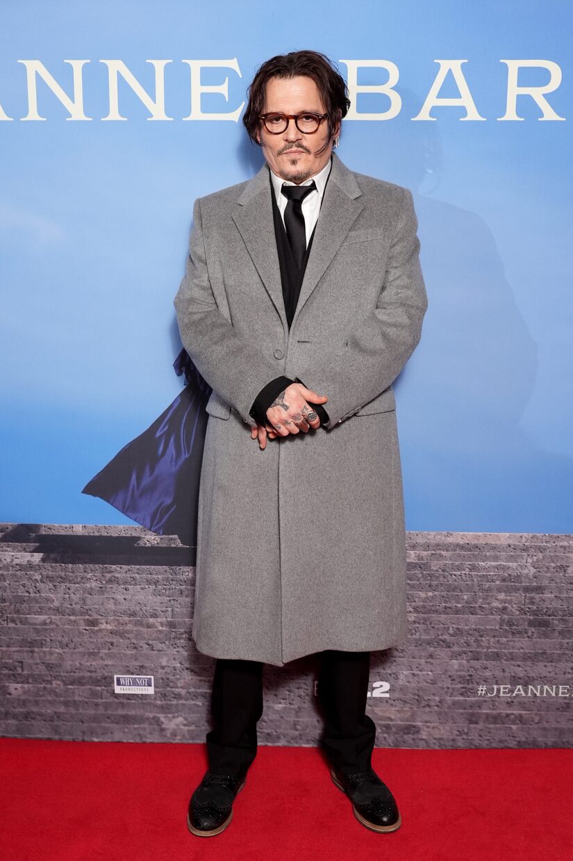 Johnny Depp Kicks Off His Movie Comeback at 'Jeanne du Barry' U.K. Premiere