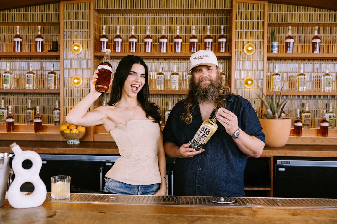 In celebration of National Tequila Day, Kendall Jenner and Chris Stapleton put a new tequila spin on classic whiskey cocktail recipes with 818 Tequila and Traveller Whiskey at Desert 5 Spot in Los Angeles.