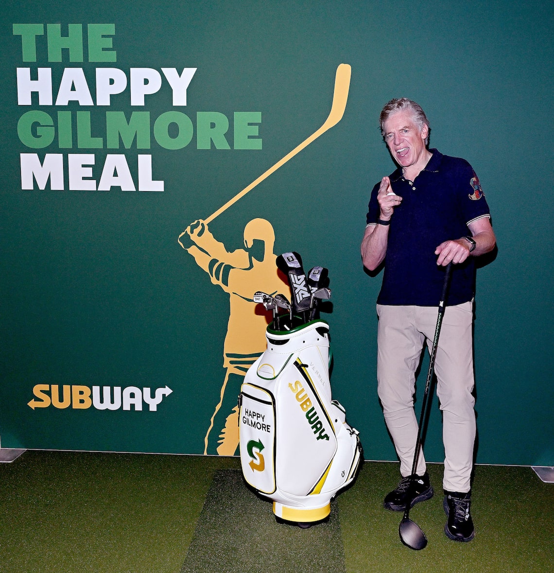 Christopher McDonald hit the green to preview Subway's new Happy Gilmore Meal, coming soon to restaurants nationwide, in New York City