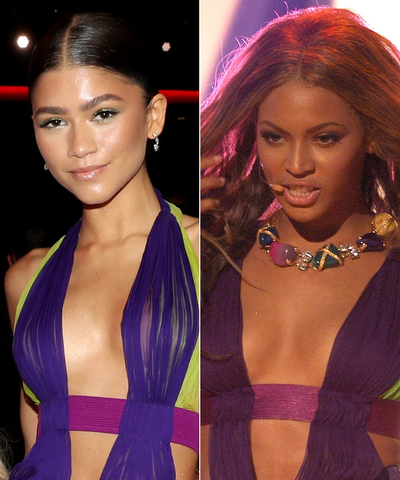 Zendaya bows down to Beyonce at BET Awards in the Versace dress she wore in  2003