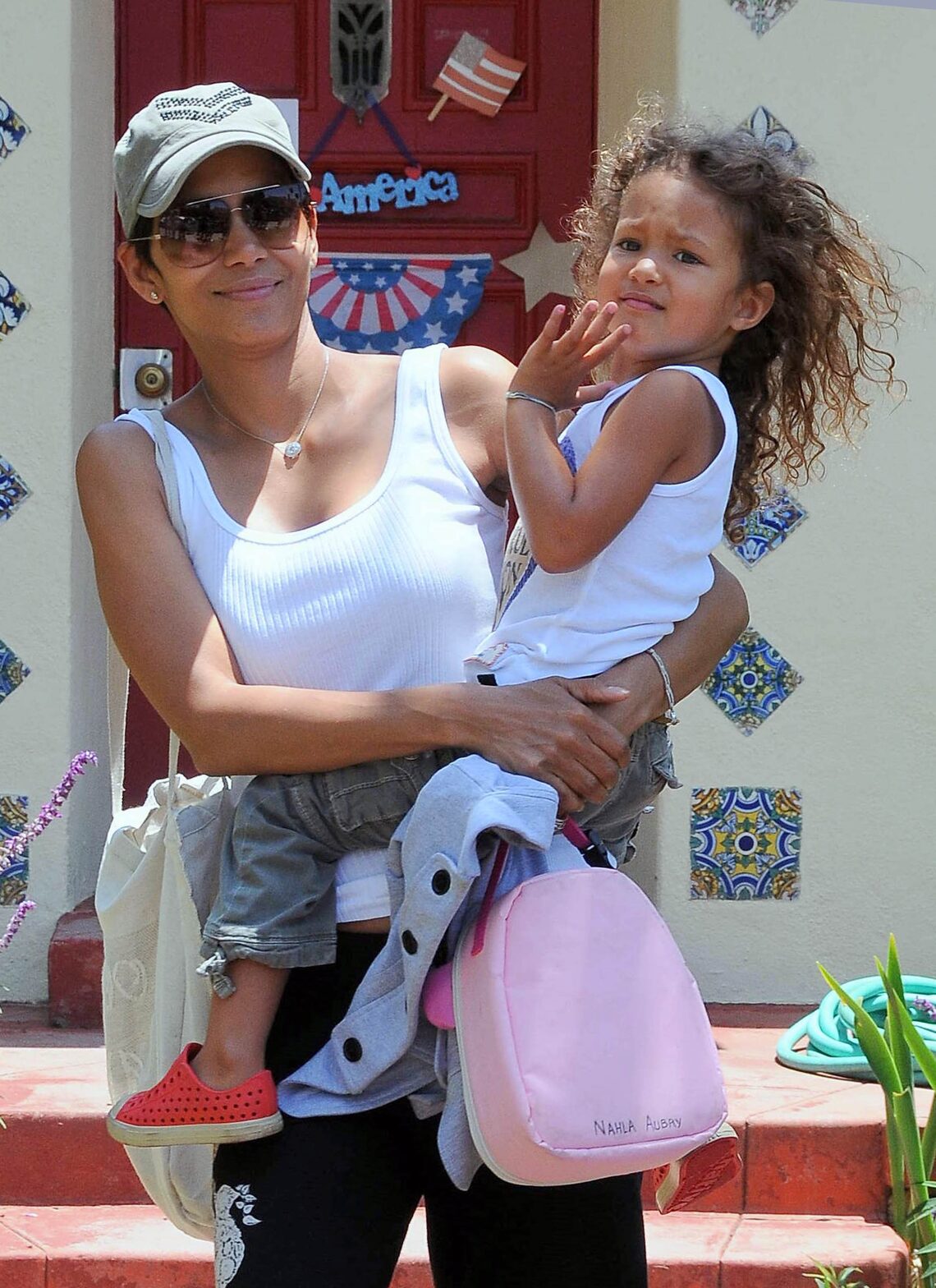 Halle Berry picked up her daughter Nahla from a private school in Los Angeles.