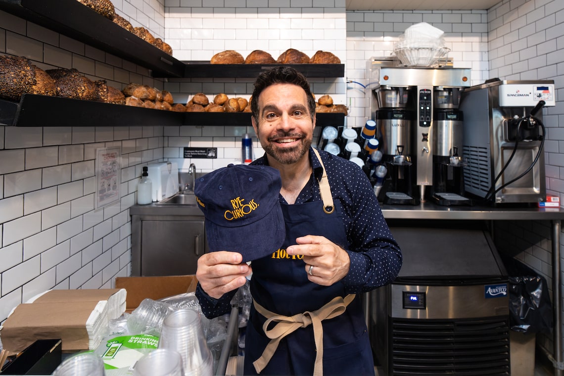 “And Just Like That…” star Mario Cantone dropped by the Hot Fellas Bakery pop-up in NYC.