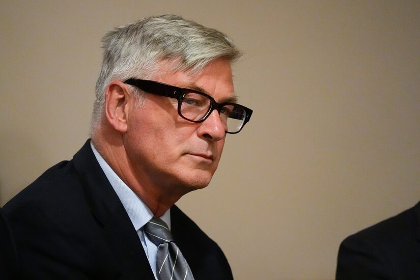 Alec Baldwin Supported by Wife Hilaria at Jury Selection in 'Rust' Trial