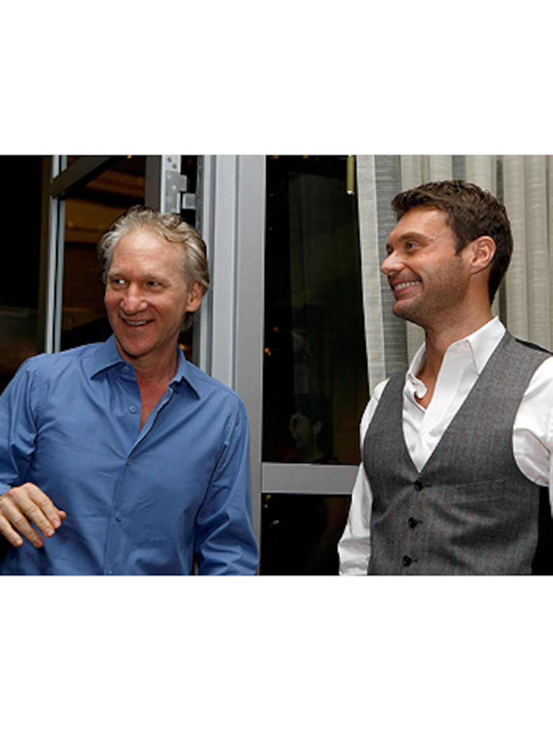 Bill Maher and Ryan Seacrest attend the Los Angeles Confidential Men’s Issue launch party at contemporary L.A. restaurant Craft. (Getty Images: Michael Buckner)