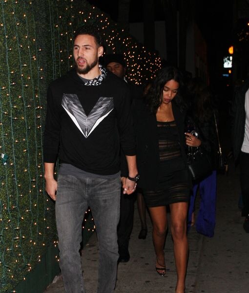 Back On Klay Thompson Laura Harrier Pack On The Pda