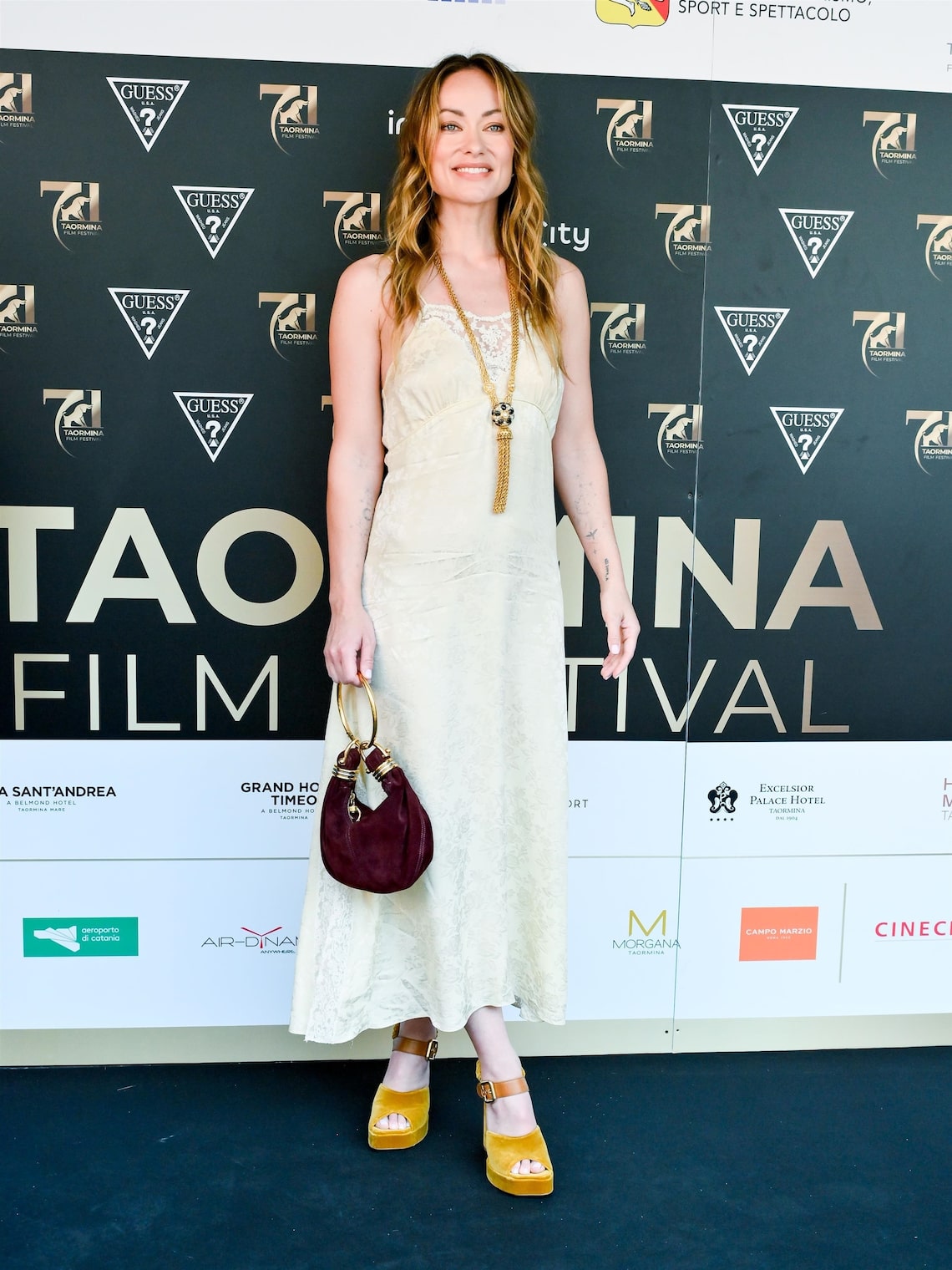 Olivia Wilde attended day 4 of the 2025 Taormina Film Fest.