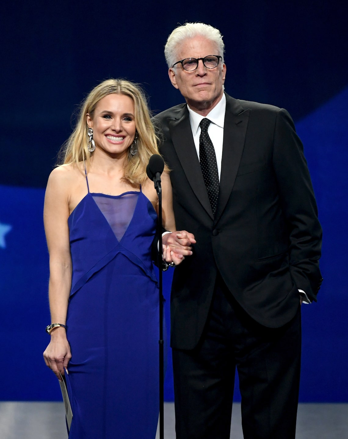 "The Good Place" co-stars Kristen Bell and Ted Danson presented together.