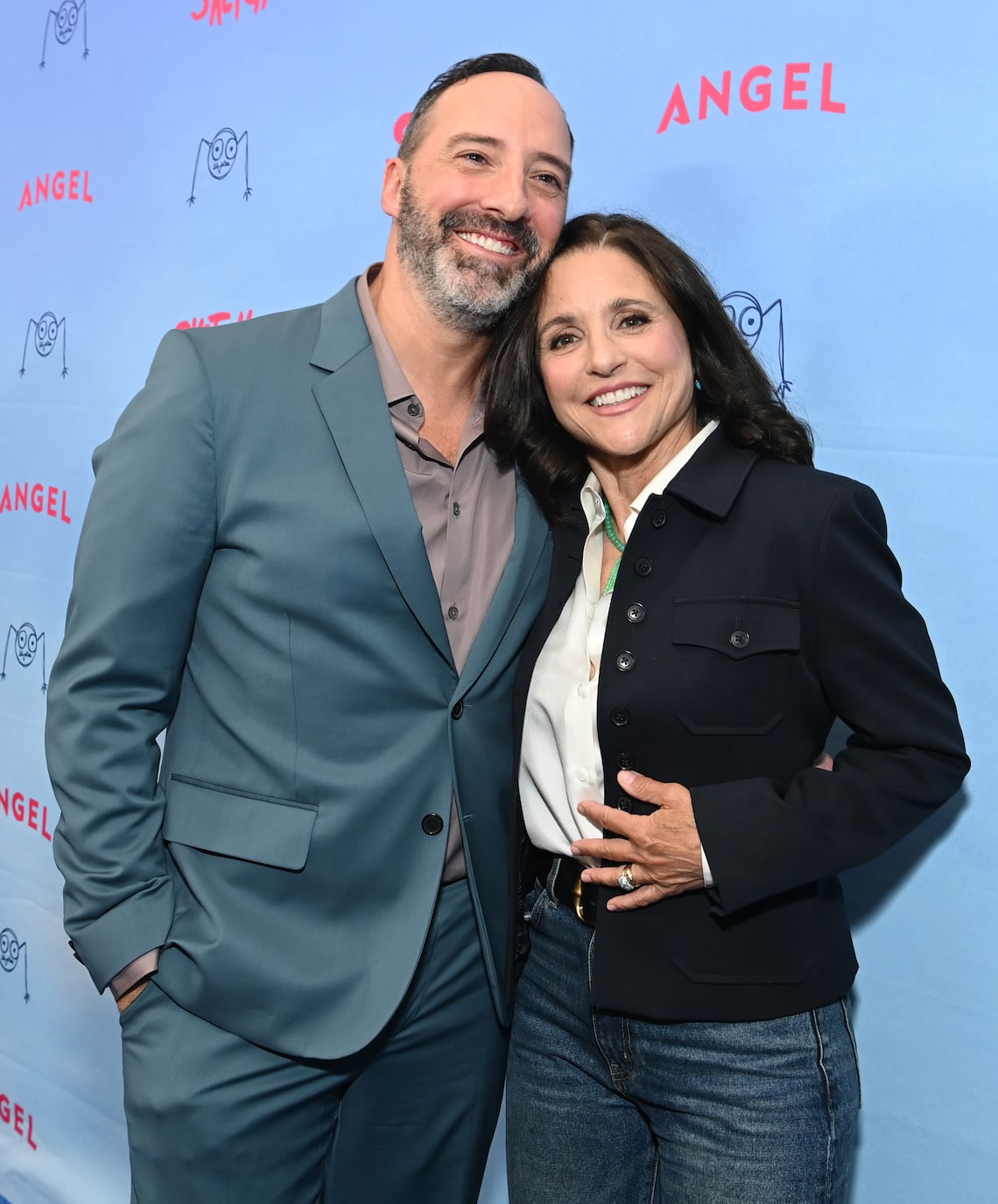 Tony Hale and Julia Louis-Dreyfus reunited at the world premiere of "Sketch" at Cinemark Playa Vista and XD in Los Angeles.