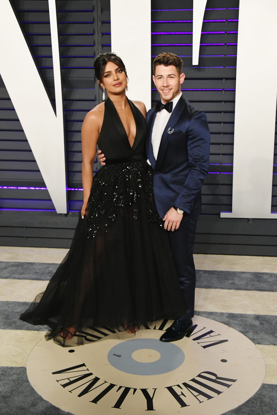 Priyanka Chopra and Nick Jonas attend the 2019 Vanity Fair Oscar Party, where guests sipped on Belvedere Vodka signature cocktails.