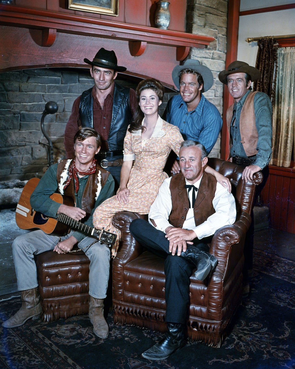 Randy Boone (bottom L), a regular on the popular '60s series "The Virginian," died August 28. He was 83.