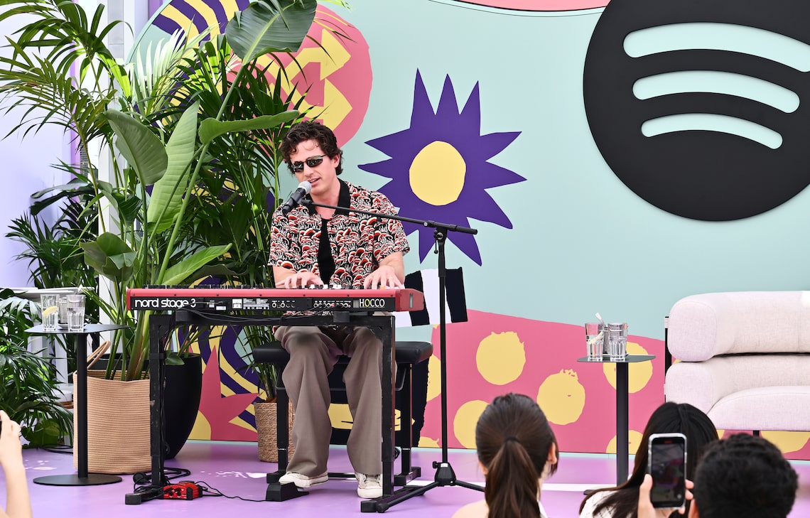 Charlie Puth performed at Spotify Beach during Cannes Lions 2025.