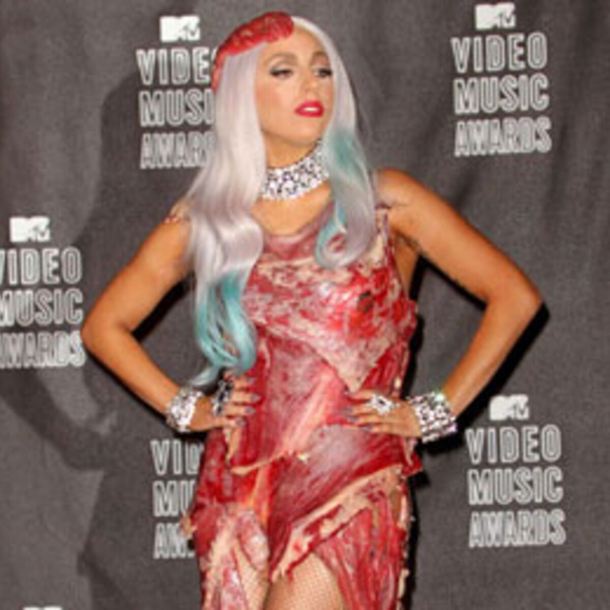 lady gaga meat dress preserved Gaga's Makes Cut at Rock and Roll Hall of Fame NEW PERFECT