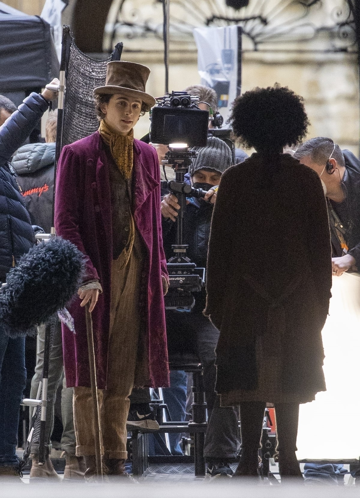 Timothée Chalamet Spotted in Full Willy Wonka Costume