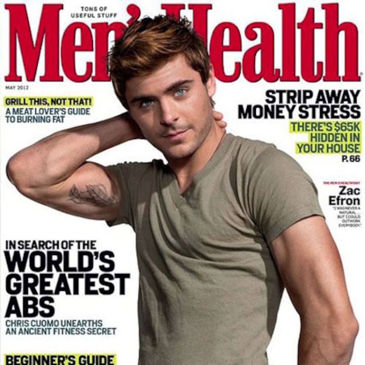 Pic! Zac Efron Flexes for 'Men's Health', image size:1200x1200