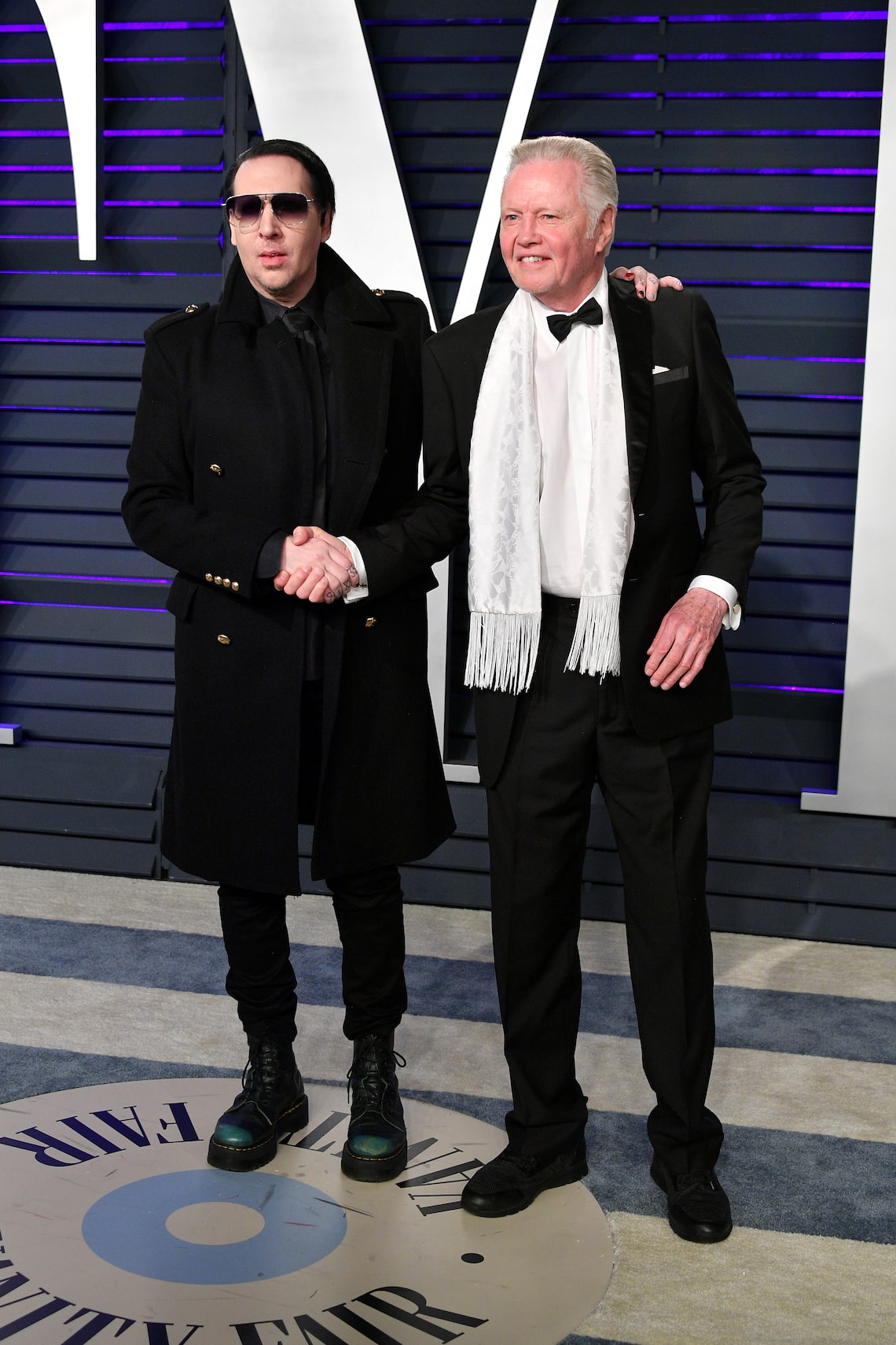Marilyn Manson and Jon Voight attend the 2019 Vanity Fair Oscar Party.