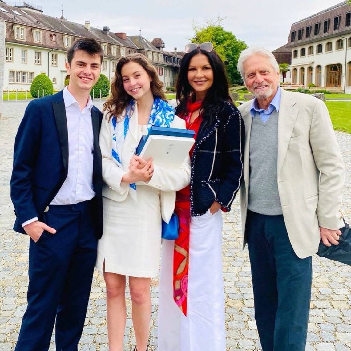 Catherine Zeta-Jones and Michael Douglas' daughter Carys graduated with her International Baccalaureate. Catherine posted, "Carys!!! What a proud day as our daughter Carys graduates with honors for her International Baccalaureate! You rock and we love you."