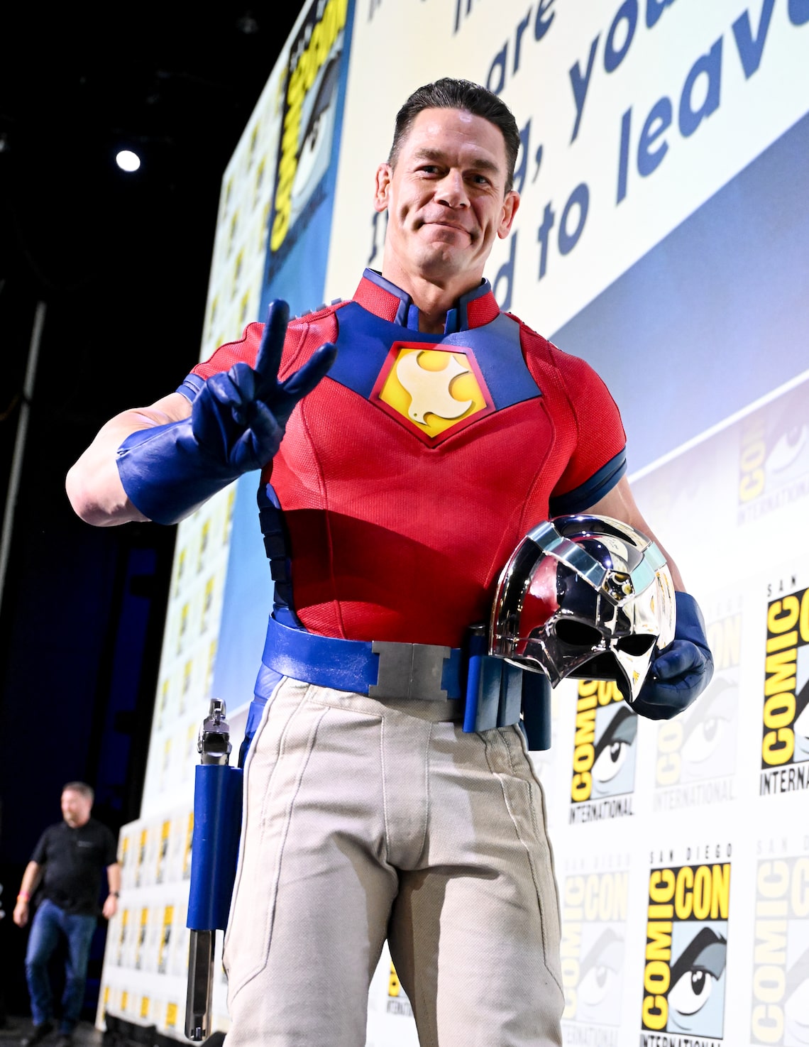 John Cena at the "Peacemaker" panel at the 2025 Comic-Con International: San Diego on July 26, 2025.