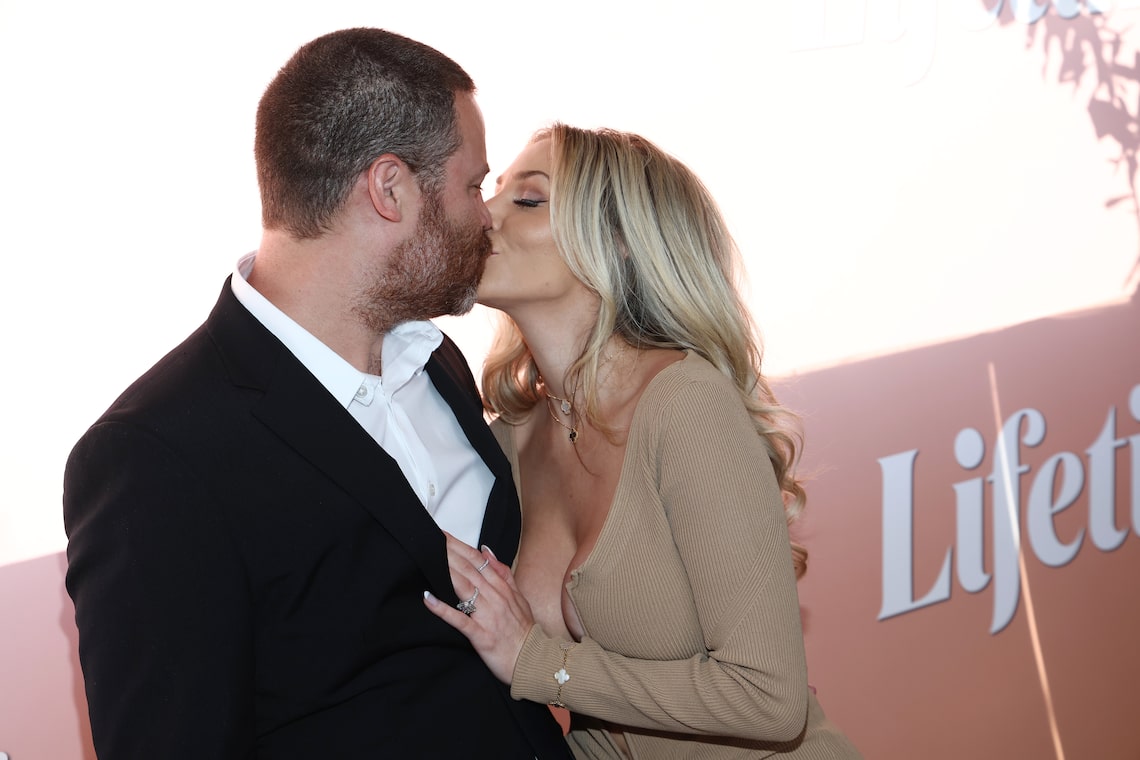 Jared Safier and Courtney Stodden shared a kiss at the Summer Soiree hosted by Lifetime held at the Santa Monica Proper Hotel.