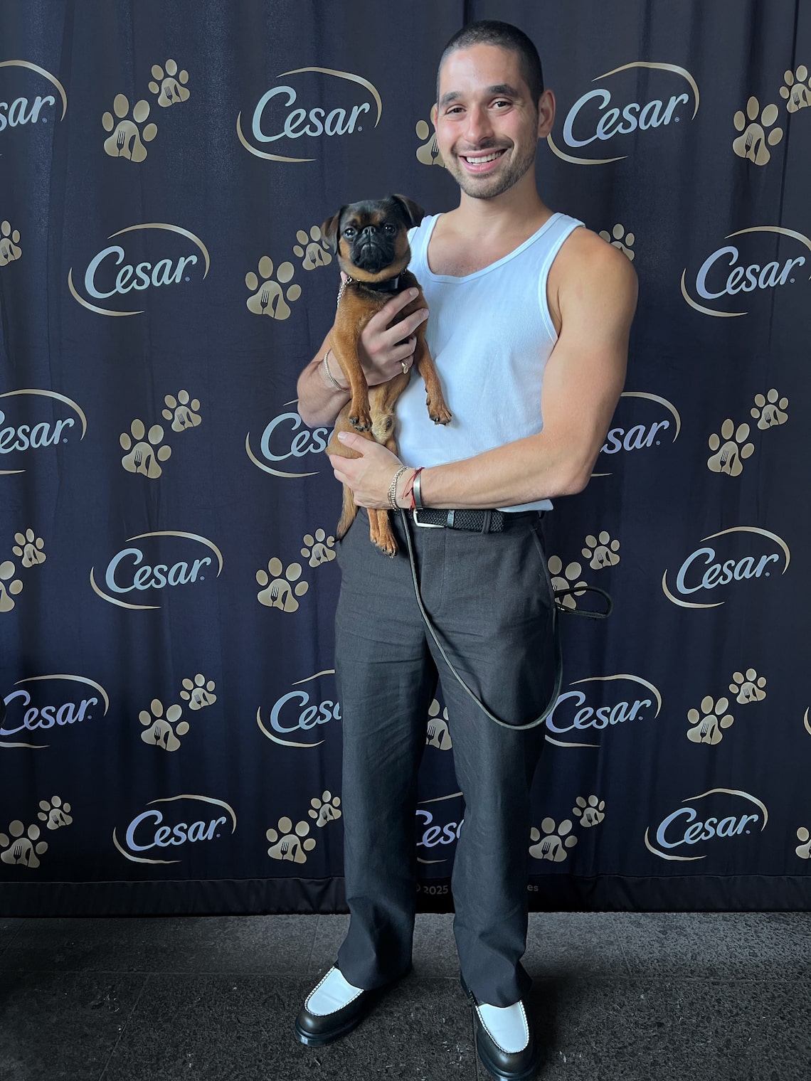 "DWTS" star Alan Bersten and his dog Jeff stepped out for the CESAR Restaurant Weekend event in Los Angeles, a dog-friendly dining experience that happened in major U.S. cities through July 20.