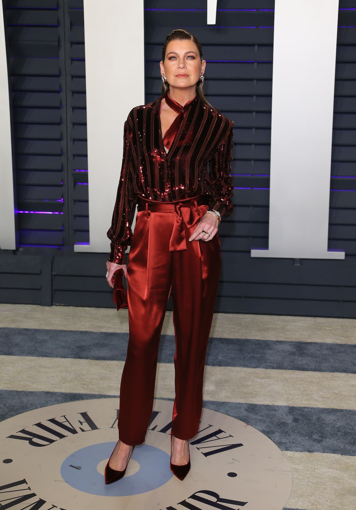 Ellen Pompeo attends the 2019 Vanity Fair Oscar Party.