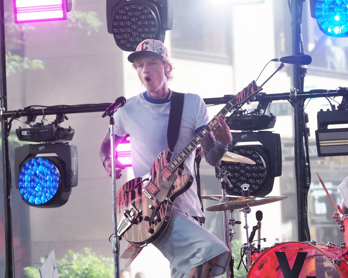 Machine Gun Kelly performed on NBC's "Today" at Rockefeller Plaza in NYC.