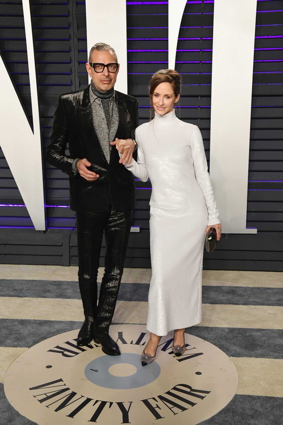 Jeff Goldblum and Emilie Livingston attended the 2019 Vanity Fair Oscar Party.